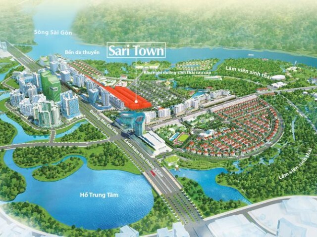 Sari Town khu Sala cần cho thuê shophouse giá thị trường